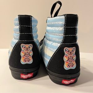 Vans Black and Blue High-Top Sneakers